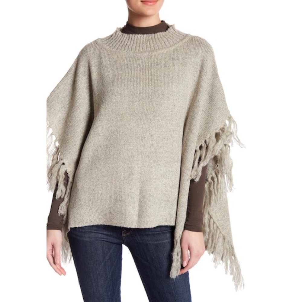 Modena NWT cape fringe sweater